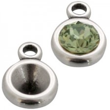 DQ Metal charm / setting for SS39 Chaton Antique silver 